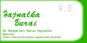 hajnalka burai business card